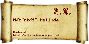 Ménkü Melinda névjegykártya